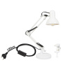 Biela stolná LED lampa na písací stôl