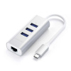 Satechi ST-TC2N1USB31AS USB kombinovaný hub strieborná; ST-TC2N1USB31AS