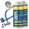 A/C FIX 2x Faktor klimatizácie R12 Plyn Sada 3v1 Kábel Adaptér 340 g