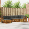 Rohová sofa sada s polštářem 7 pcs Přirozená a Anthracitová 3375187