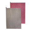 HOME ELEMENTS Utierka z recyklovanej bavlny, 2 ks, 50 x 70 cm, béžová + červená