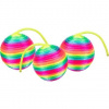 Hrkajúca dúhová loptička , 4,6 cm, polyester