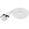 PremiumCord Kabel micro USB 2.0, A-B, plochý, bílý ku2m2fp1