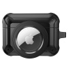 AppleMix Puzdro/kryt pre Apple AirPods Pro - Plastové/pryžové - Priehradka AirTag - Odolné - Čierne
