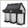 Vonkajšie solárne nástenné svietidlo s pohybovým senzorom – 3 LED (BK-618-3)