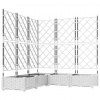vidaXL Záhradný kvetináč s trellis 5 kusov Biely 120x120x125.5 cm