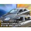 Plexi, ofuky Toyota Corolla 4/5D 2002-2007 sedan, přední + zadní