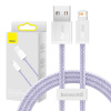 Kábel USB na Lightning Baseus Dynamic 2, 2,4 A, 1 m (fialový)