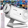 Biely projektor vesmíru s 60 filmami LED, Bluetooth a nočnou lampou