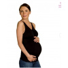 CARRIWELL Tehotenský bezšvový podporný top Čierny M