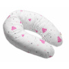 Vankúš na dojčenie/relaxačná poduška, bavlna I love Girl Baby Nellys, ružová/biela