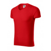 Malfini A.S. Tričko pánske Slim Fit V-neck146 Farba: Červená, Veľkosť: XXL