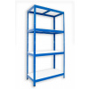 Kovový regál do garáže Biedrax 50 x 60 x 180 cm, modrý - 4 police biele lamino 12mm
