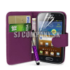 Kožený obal Samsung Galaxy Ace 2 – Wallet – fialová