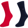 Tommy Hilfiger CHILDREN SOCK TH BASIC 2P červená,tmavo modrá Detské ponožky 39 - 42