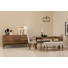 Set s rozkladacím stolom, stoličkami a konzolou (6 kusov) Vina Bench 04 1005 - Walnut, Cream
