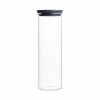 Brabantia 298240 Sklenená dóza tmavošedá 1,9L