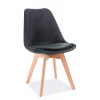 Signal Jedálenská stolička DIOR VELVET buk/sivá tap. 72 čalúnené 48 cm x 86 cm x 52 cm