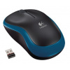 Logitech M185 nano/Kancelářská/Optická/1 000 DPI/Bezdrátová USB/Modrá