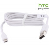 DC M410 HTC dátový kábel microUSB White (Bulk)