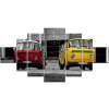 Nástenné hodiny 200x100 City Retro Cars Image (Nástenné hodiny 200x100 City Retro Cars Image)