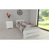 Postel masiv Petra 80 x 200 cm - BÍLÁ + matrace Super-flex + rošt ZDARMA