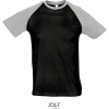 SOL's Collection Tričko Funky, 2-barevné, krátký rukáv, pánské COT251190e4705-black/grey 2XL Černá/melír šedá