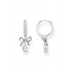 Thomas Sabo CR749-643-14 Silver Creols With Bow Pendant