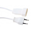 Napájecí kabel 3m, Bílá, A: CEE 7/17, B: CEE 7/16 Europlug, 2.5 A, 250 V Kopp