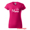Malfini dámske tričko s menom a korunkou BASIC Veľkosť: L, farba trička: malinová