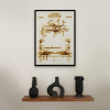 Vypaľovaný Drevený Obraz - Bench Press 2 A2 (42cm x 59,4cm) - Drevený Rám