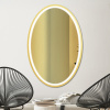 Gaudia Zrkadlo Nordic Oval Gold LED - gold glass Rozmer zrkadla: 55 x 80 cm