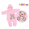 BABY NELLYS Kombinézka/overal Medvedík Teddy - ružová Baby Nellys