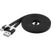 PremiumCord Kabel microUSB 2.0, A-B, plochý, černý ku2m2fp2