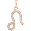 Crystal-ZONE Prívesok znamenie Lev 20 / 15mm rose gold