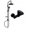 MEXEN Erik sprchový stĺp vrátane sprchovej batérie Kama, čierny (72540205-70)