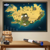 Stieracia mapa Islandu DELUXE XL