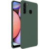 Puzdro IMAK Samsung Galaxy A21 silikónové kaki zelená farba