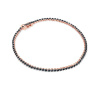 Tenisový náramok SAVICKI: ružové zlato, čierne diamanty - SAVB05149 R
