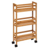 5five Simply Smart Polička do kúpeľne na kolieskach Bamboo, bambus
