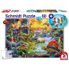 Puzzle Puzzle Dinosaury 60 dielikov + darček (figúrky dinosaurov) (4001504563721)