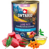 ONTARIO Konzerva pre psov Adult jahňacie pate s príchuťou rakytníka 400 g