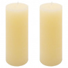 Krémová parafínová sviečka rustikálna 20 cm, 90 h, súprava 2