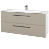Dreja Umývadlova skrinka GIO SZZ2 120 - N01 Biela lesk / Úchytka T06 / L04 Béžová vysoký lesk