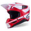 ALPINESTARS prilba S-M3 HEAT, ALPINESTARS (červená/bílá/černá) 2026 - 2XL