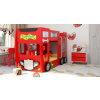 Dětská patrová postel Happy Bus červený 190 x 90 cm