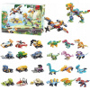 Adventný kalendár stavebnice – 24 mini dinosaurov a autíčok na skladanie