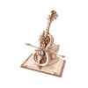 RoboTime 3D drevené mechanické puzzle Čarovné violončelo (elektrický pohon) AMK63 - 3D skladačka