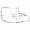 vidaXL Osmanský rám postele s matracmi tmavosivá 200x200 cm zamat - Sivá - 233438-245512