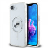 Zadný kryt Karl Lagerfeld IML K&CH Heads Metal Frame MagSafe pre iPhone 16e Transparent